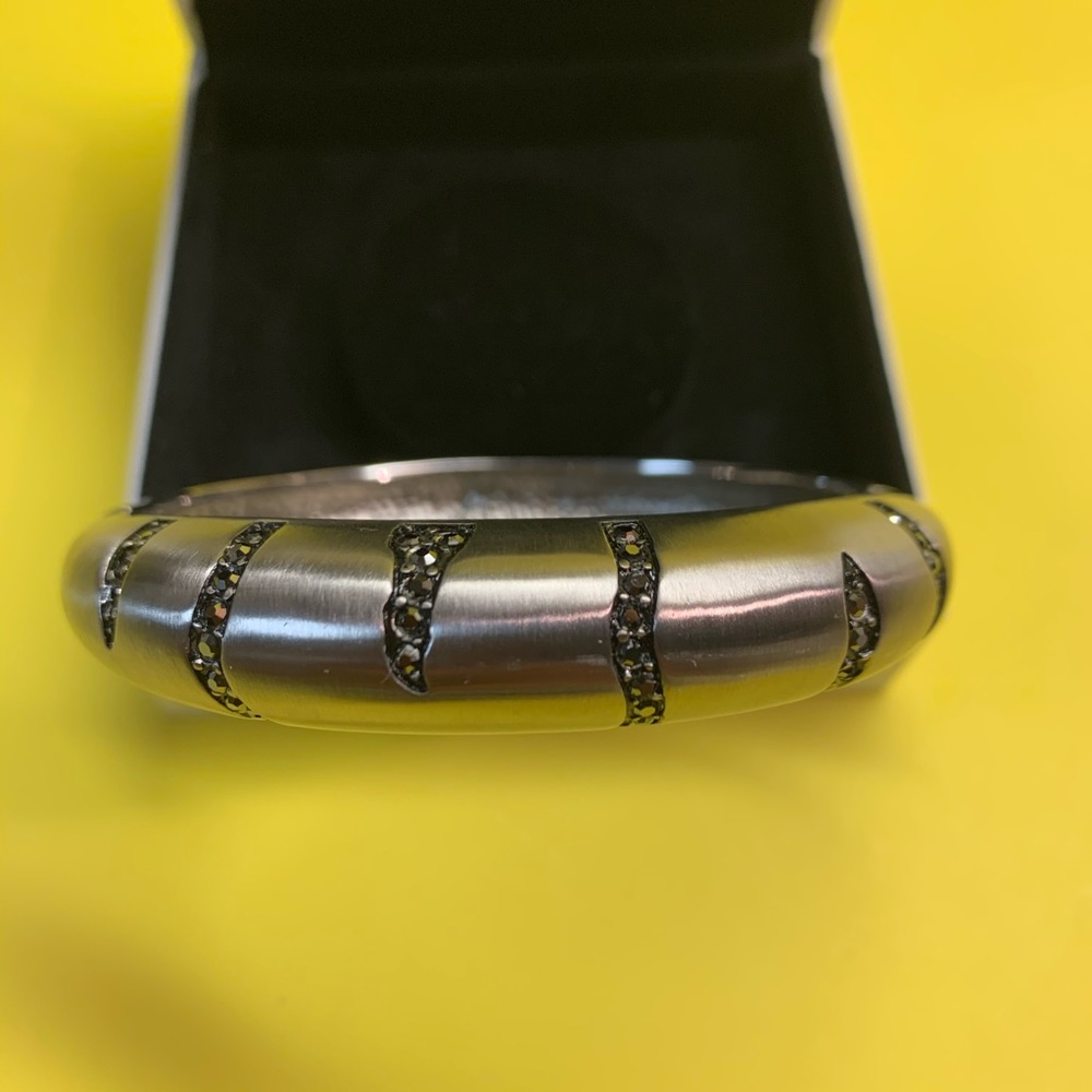 Ladies Stainless Steel Rhinestone Bracelet - Picture 3 of 8